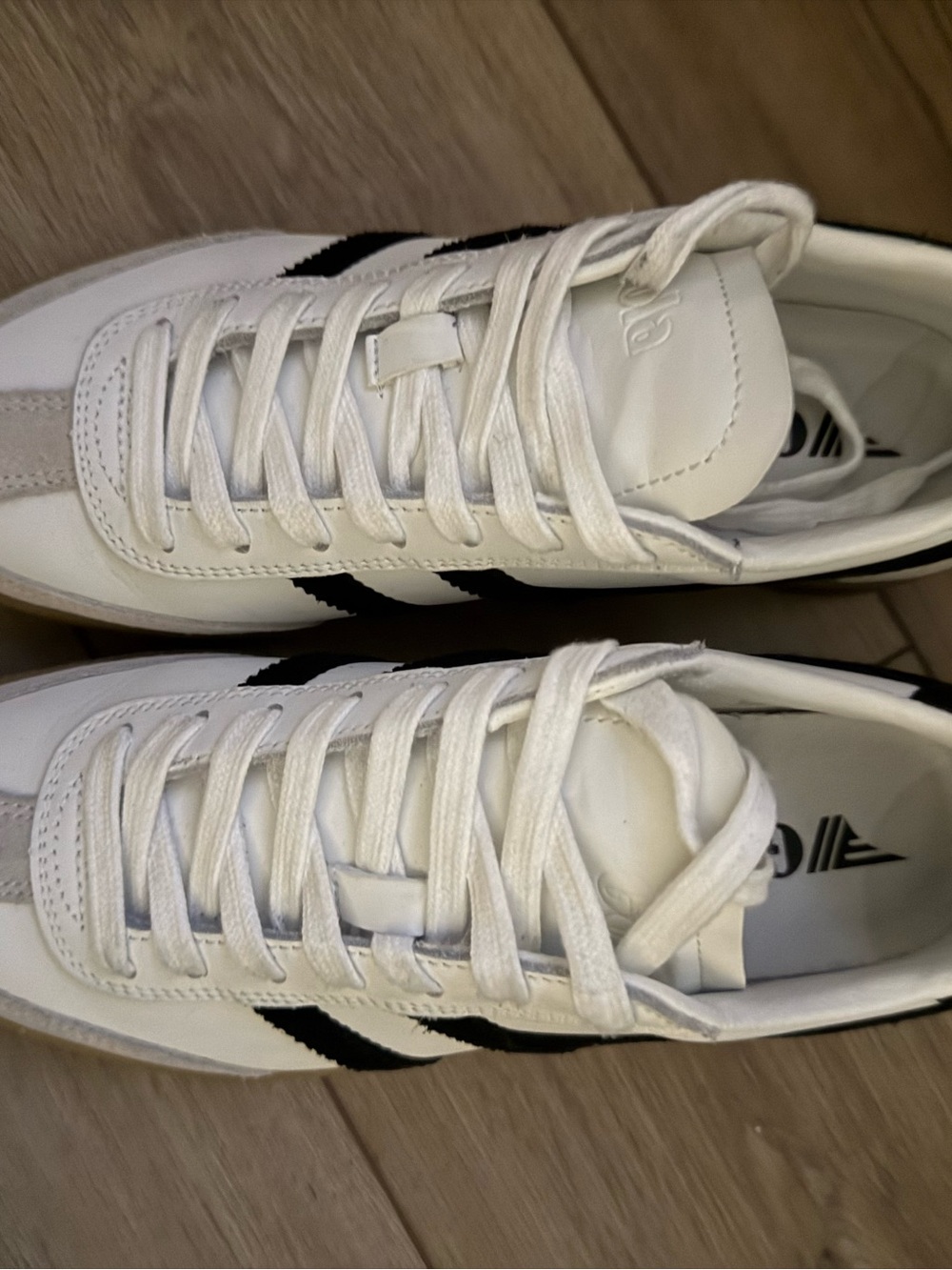 Gola White Sneakers with Black Stripes and Gum Sole - Picture 4 of 4